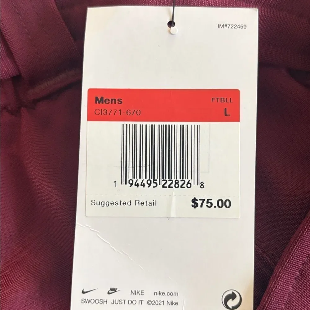 Nike men’s  Maroon football  Pants